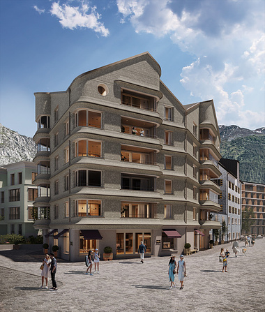 Exterior Visualization: House Gilda, Andermatt