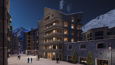 Exterior Visualization: House Gilda, Andermatt