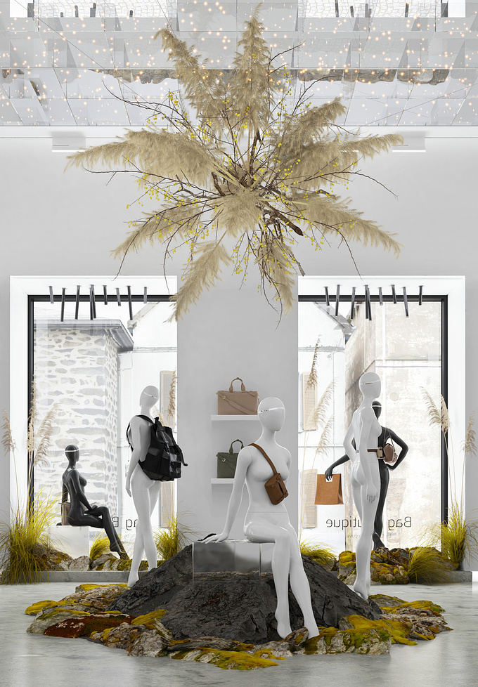 Evgeniia Popova - https://www.facebook.com/modern.mynk
Status:  Concept
Location:  Reykjavik
Type:  Public
Year:  2019
Architect:  Evgeniia Popova
Flora Styler&Modeler: Evgeniia Popova
Visualizer:  Evgeniia Popova

There is my design and decoration concept for little boutique. I got inspiration from Iceland: hash nature with a lot of moss, ascetic vegetation, black volcanic rocks and boundless starry sky.