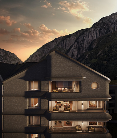 Exterior Visualization: House Gilda, Andermatt