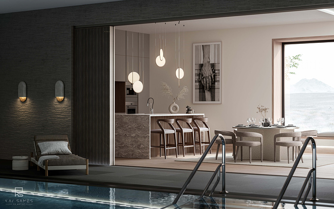  This 3D visualization project embodies the harmonious blend of Japanese minimalism and Scandinavian functionality, commonly known as Japandi design. The concept revolves around creating a serene and balanced living space that merges the warmth and simplicity of Scandinavian interiors with the refined elegance and natural elements of Japanese aesthetics. 