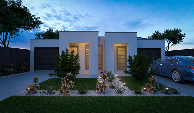 foton
A simple project of entrance with focus on landscaping and lighting.