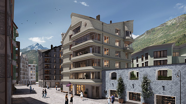 Exterior Visualization: House Gilda, Andermatt