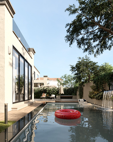Backyard pool in Dubai