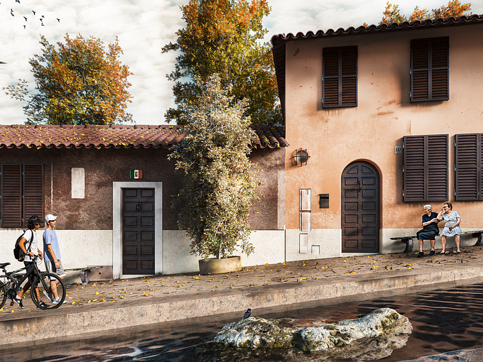 Exterior of little village in Italy