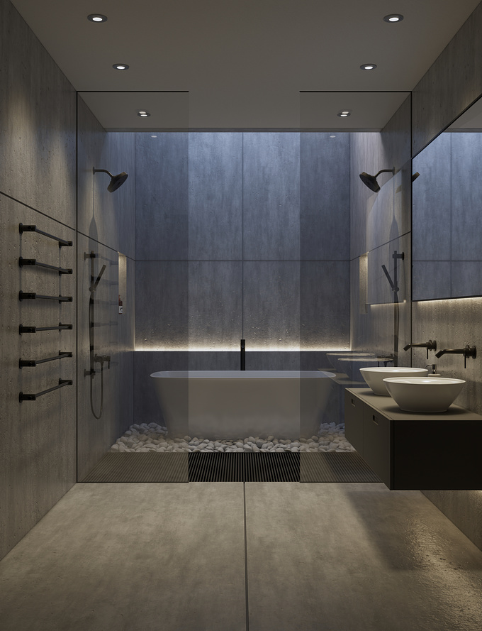 Industrial Style Bathroom Design
by. Hyuse Ars