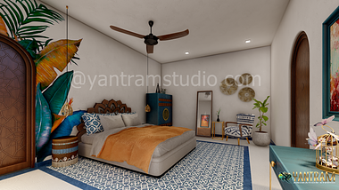 3D interior design studio: residential, architectural, studio, design, house, 3D,  designers, Bedroom, Master, Vintage