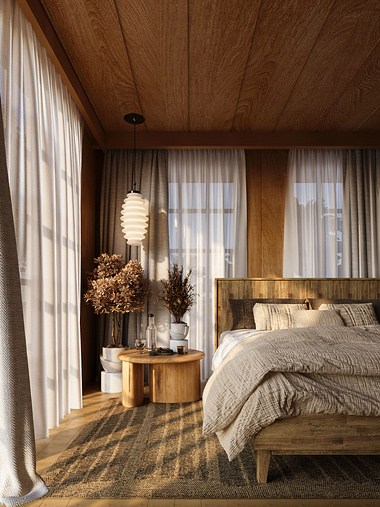 Where Wood Meets Comfort: A Bedroom Story.