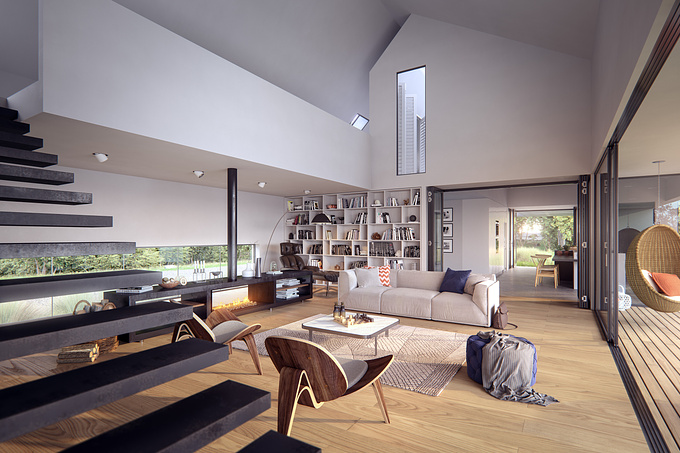 Solo Visuals - http://www.solovisuals.com/
Barn House interior render. Main focus of this work was to try Corona as a production renderer.
