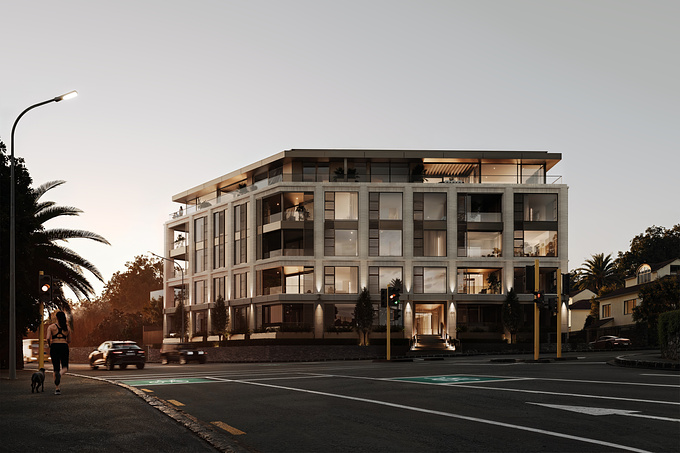 Designed by Paul Brown & Associates with interiors by McIntosh Harris, Ode is a boutique apartment development of luxury residences in the heart of Remuera.

As both the creative agency and rendering studio for this timeless project, we have crafted a cohesive brand and set of visuals that is a homage to this much-loved suburb and the community that call it home.

Our render set captures the prominent position, refined interior design and panoramic views on offer.