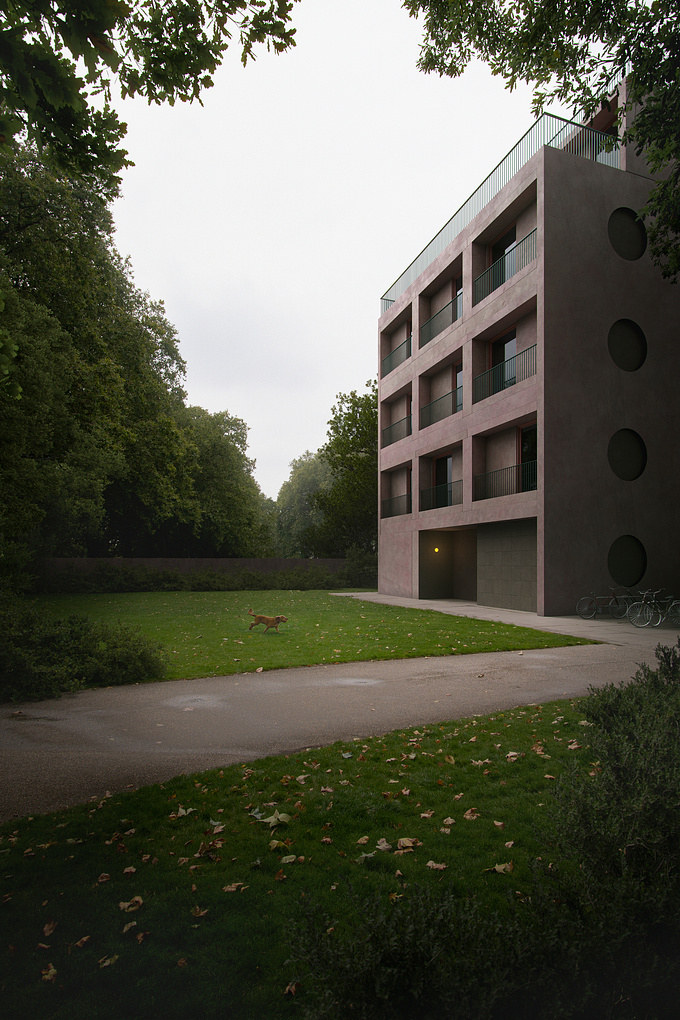 London Housing in the beginning of autumn.