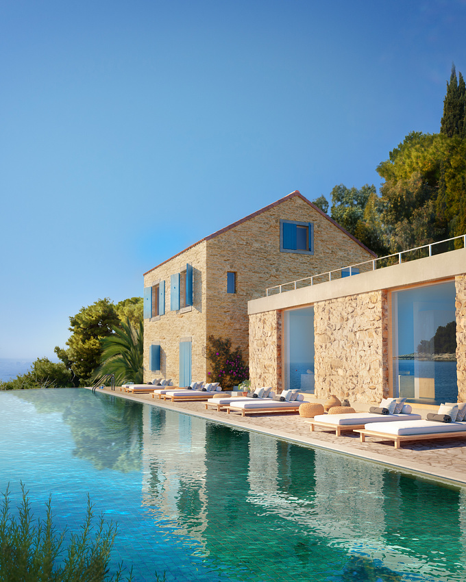 Visualization project for a house on the Adriatic sea.