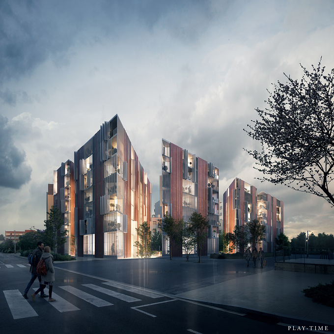 1st Prize in Ulldecona Street housing competition designed by Coll-Leclerc Architects + Mias Architects