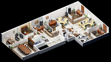  Modern 3D isometric Office